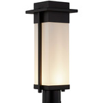 Fusion Pacific Tall Outdoor Post Light - Matte Black / Opal