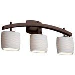 Limoges Archway Bathroom Vanity Light - Dark Bronze / Wave