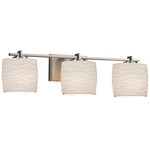 Limoges Era Bathroom Vanity Light - Brushed Nickel / Wave