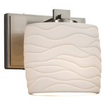 Limoges Era Wall Sconce - Brushed Nickel / Wave