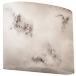 LumenAria Oval Wall Sconce - Faux Alabaster