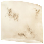 LumenAria Oval Wall Sconce - Faux Alabaster