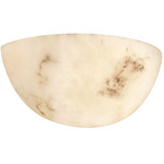 LumenAria Quarter Sphere Wall Sconce - Faux Alabaster