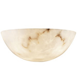 LumenAria Quarter Sphere Wall Sconce - Faux Alabaster