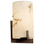 LumenAria Century Wall Sconce - Dark Bronze / Faux Alabaster