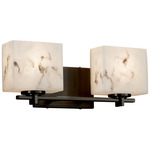 LumenAria Era Bathroom Vanity Light - Dark Bronze / Faux Alabaster