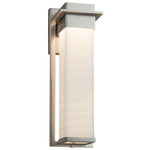 Porcelina 7544 Outdoor Wall Sconce - Brushed Nickel / Waves Porcelain