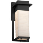 Porcelina 7541 Outdoor Wall Sconce - Dark Bronze / Waves Porcelain