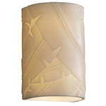 Porcelina Patterned Wall Sconce - Bisque / Banana Leaf