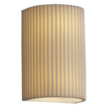 Porcelina Patterned Outdoor Wall Sconce - Bisque / Pleats Porcelain