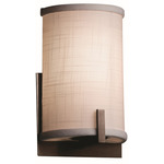 Textile Century Wall Sconce - Dark Bronze / White