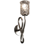 Veneto Luce Capellini Wall Sconce - Brushed Nickel / Clear Ripple