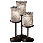 Veneto Luce Dakota Table Lamp - Dark Bronze / Clear Ripple