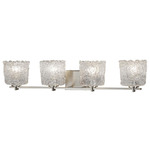 Veneto Luce Era Lace Bathroom Vanity Light - Brushed Nickel / Lace