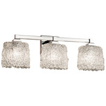 Veneto Luce Regency 3LT Bathroom Vanity Light - Polished Chrome / Lace