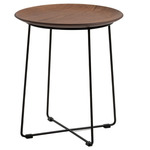 AL WOOD Side Table - Black / Dark Wood Veneer