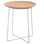 AL WOOD Side Table - Chrome / Light Ash