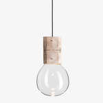 Moulds Pendant - Beech / Clear