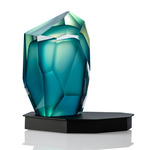 Crystal Rock Table Lamp - Matte Black / Blue