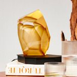 Crystal Rock Table Lamp - Matte Black / Light Amber
