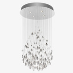 Droplets Chandelier - Stainless Steel / Silver