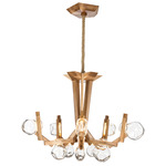 Fungo Chandelier - Walnut / Clear