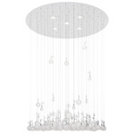 Growing Vases Chandelier - Gloss White / Sand Blasted