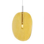 Lollipop Pendant - Matte White / Light Amber