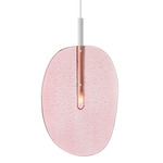 Lollipop Pendant - Matte White / Light Pink