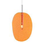 Lollipop Pendant - Matte White / Orange