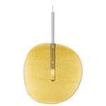 Lollipop Pendant - Matte White / Light Amber