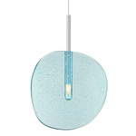 Lollipop Pendant - Matte White / Light Blue