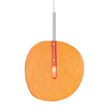 Lollipop Pendant - Matte White / Orange