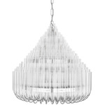 Ludwig Chandelier - Polished Stainless Steel / Clear