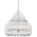 Ludwig Chandelier - Polished Stainless Steel / Clear