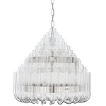 Ludwig Chandelier - Polished Stainless Steel / Clear