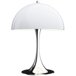 Panthella 320 Table Lamp - Grey Opal Acrylic / Chrome