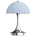 Panthella 160 Portable Table Lamp - Grey Opal Acrylic / Chrome