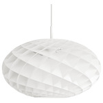 Patera Oval LED Pendant - White / Matte White