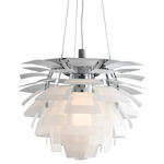 PH Artichoke Glass LED Pendant - Chrome / Clear