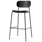 Co Upholstered Seat Counter/Bar Chair - Black Oak / Dakar Black Leather