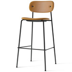 Co Upholstered Counter/Bar Chair - Black / Dakar Cognac Leather