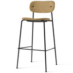 Co Upholstered Counter/Bar Chair - Black / Gold Boucle