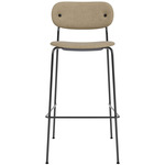 Co Upholstered Counter/Bar Chair - Black / Beige Boucle
