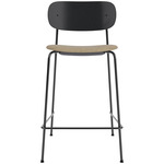 Co Upholstered Seat Counter/Bar Chair - Black Oak / Beige Boucle
