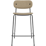 Co Upholstered Counter/Bar Chair - Black / Beige Boucle