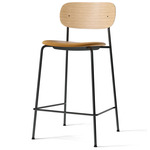 Co Upholstered Seat Counter/Bar Chair - Natural Oak / Dakar Cognac Leather
