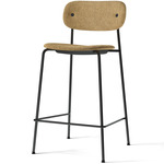 Co Upholstered Counter/Bar Chair - Black / Gold Boucle