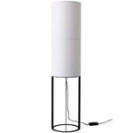 Hashira High Floor Lamp - Black / White Linen