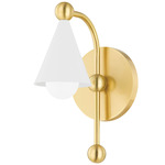 Hikari Wall Sconce - Aged Brass / White